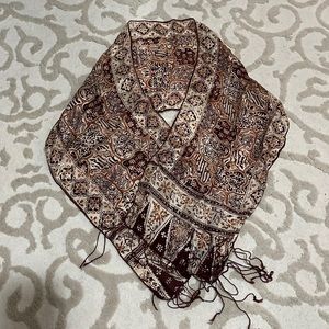 Ethnic silk scarf